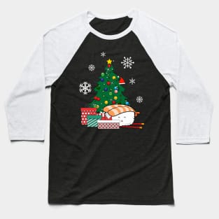 Happy Sushi Around The Christmas Tree Baseball T-Shirt